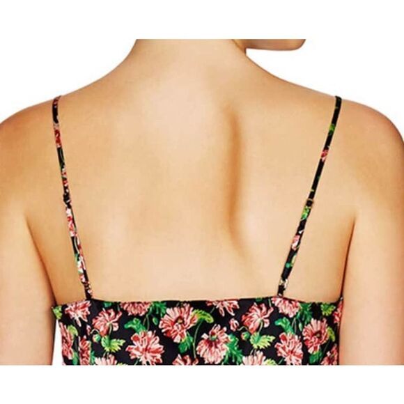 NEW Stella McCartney Ellie Leaping Silk Floral Tank Top, Black, Medium - Picture 4 of 12